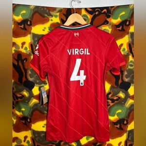 NWT LIVERPOOL NIKE FOOTBALL HOME JERSEY #4 VIRGIL SIZE “M” Womens